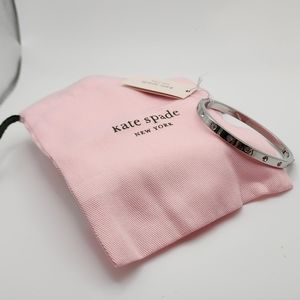 Kate Spade Silverstone bangle bracelet with rhinestones
